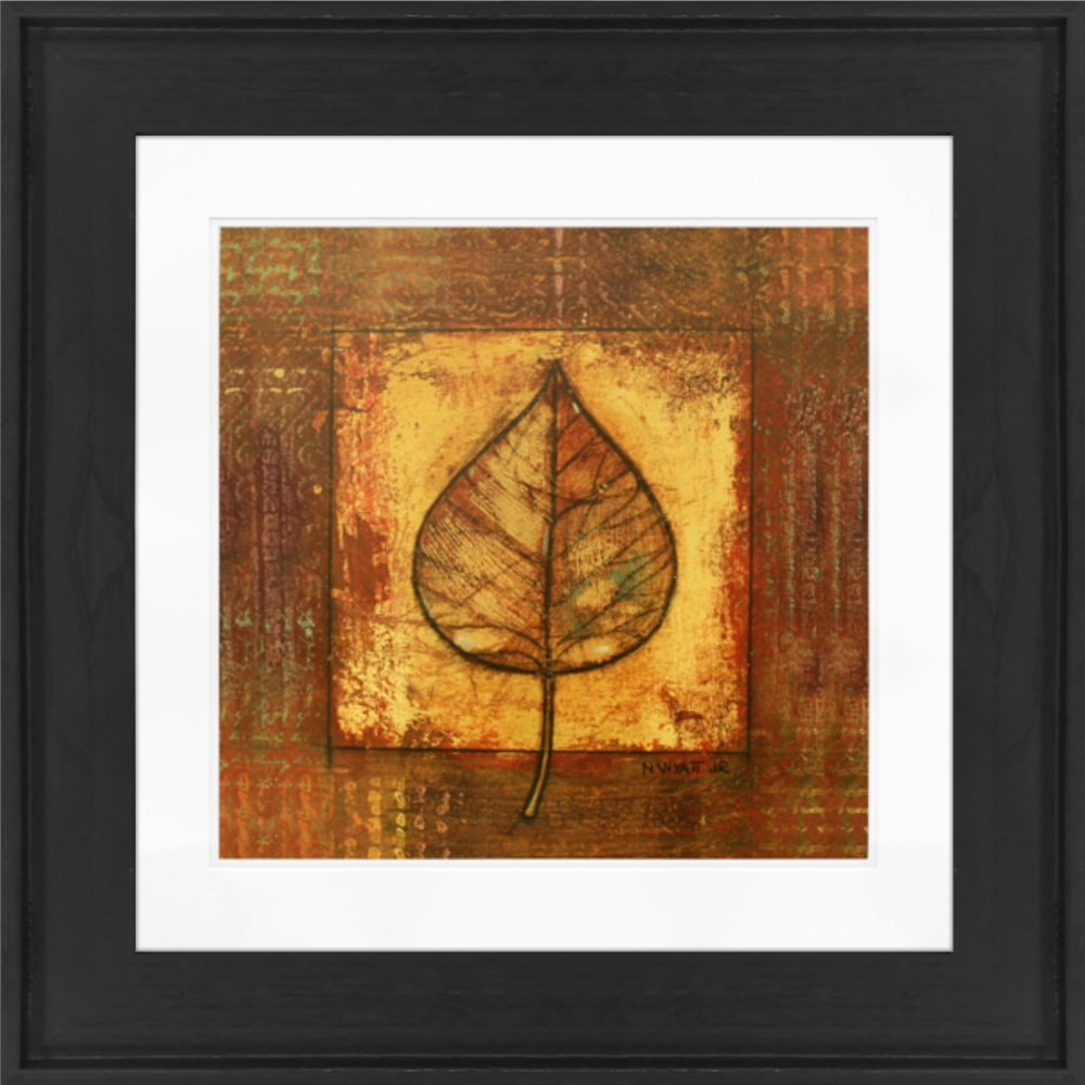 Timeless Frames Alexis Framed Botanical Artwork, 12in x 12in, Black, Autumn Leaf