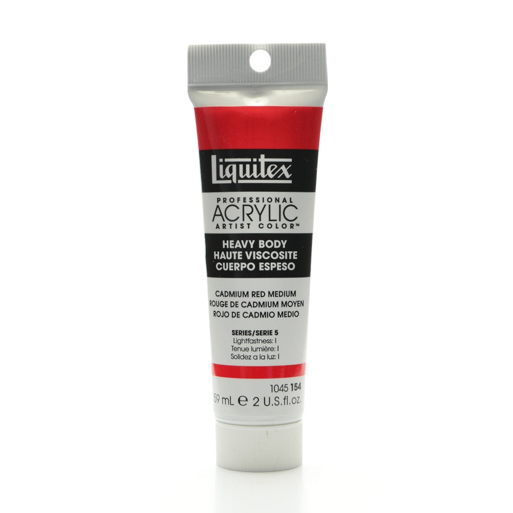 Liquitex Heavy Body Professional Artist Acrylic Colors, 2 Oz, Cadmium Red Medium