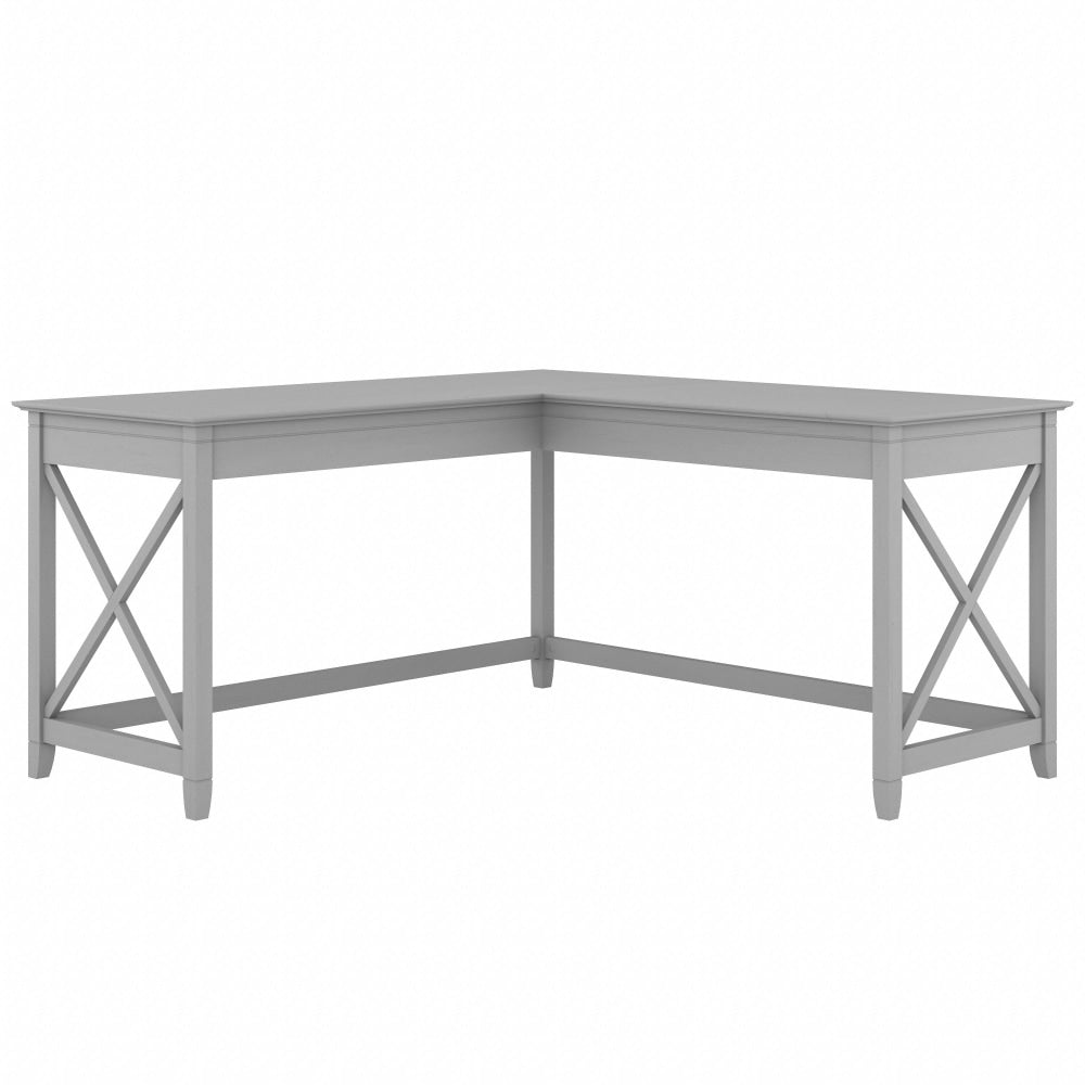 Bush Business Furniture Key West 60inW L-Shaped Corner Desk, Cape Cod Gray, Standard Delivery