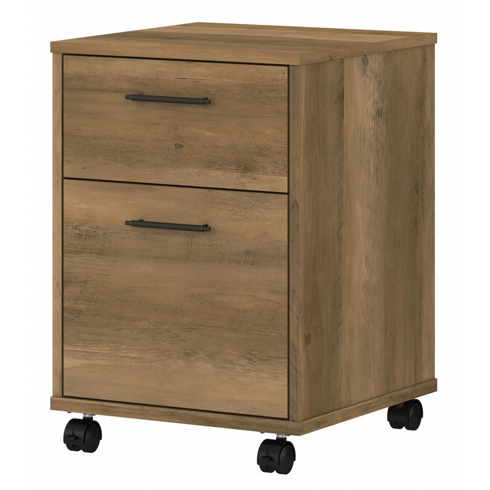 Bush Furniture Key West 16inD Vertical 2-Drawer Mobile File Cabinet, Reclaimed Pine, Delivery