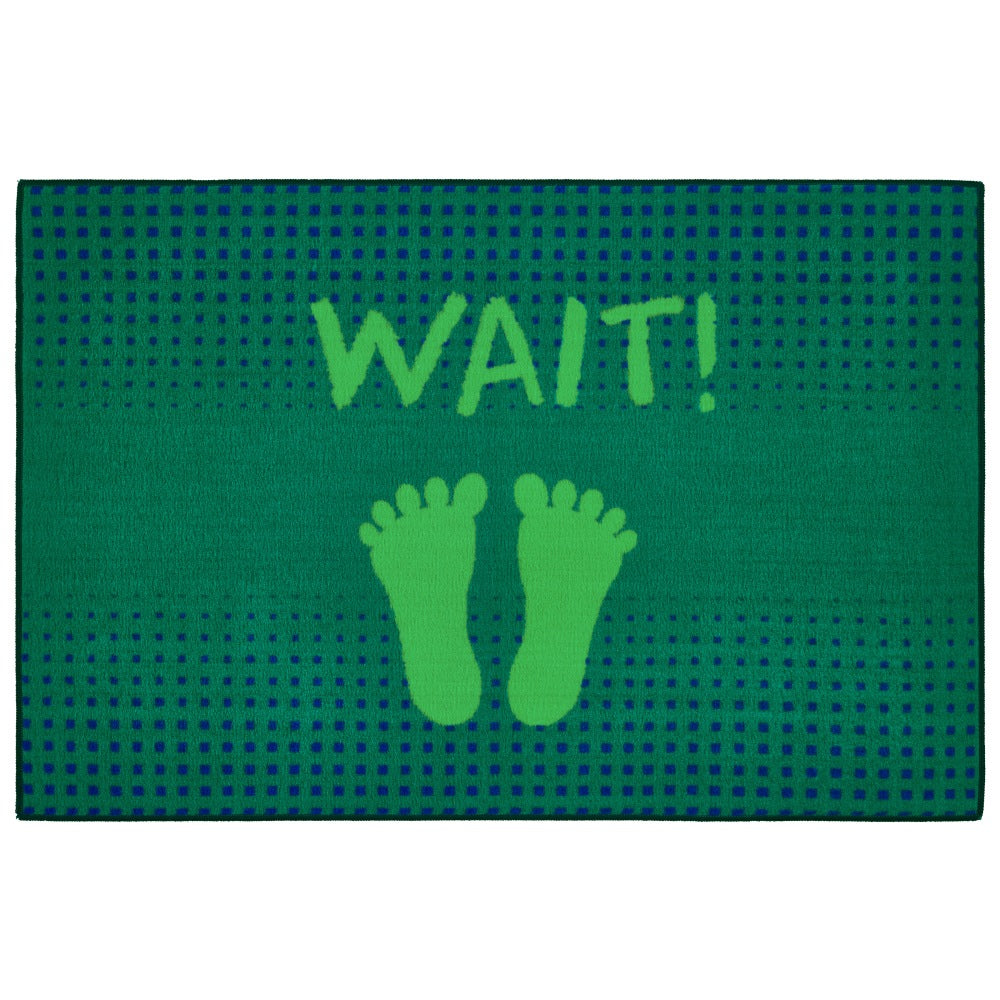 Carpets for Kids KID$Value Rugs Stand And Wait Activity Rug, 3ft x 4 1/2ft , Green