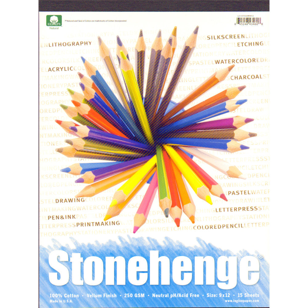 Rising Stonehenge Drawing Pad, 9in x 12in, 15 Sheets