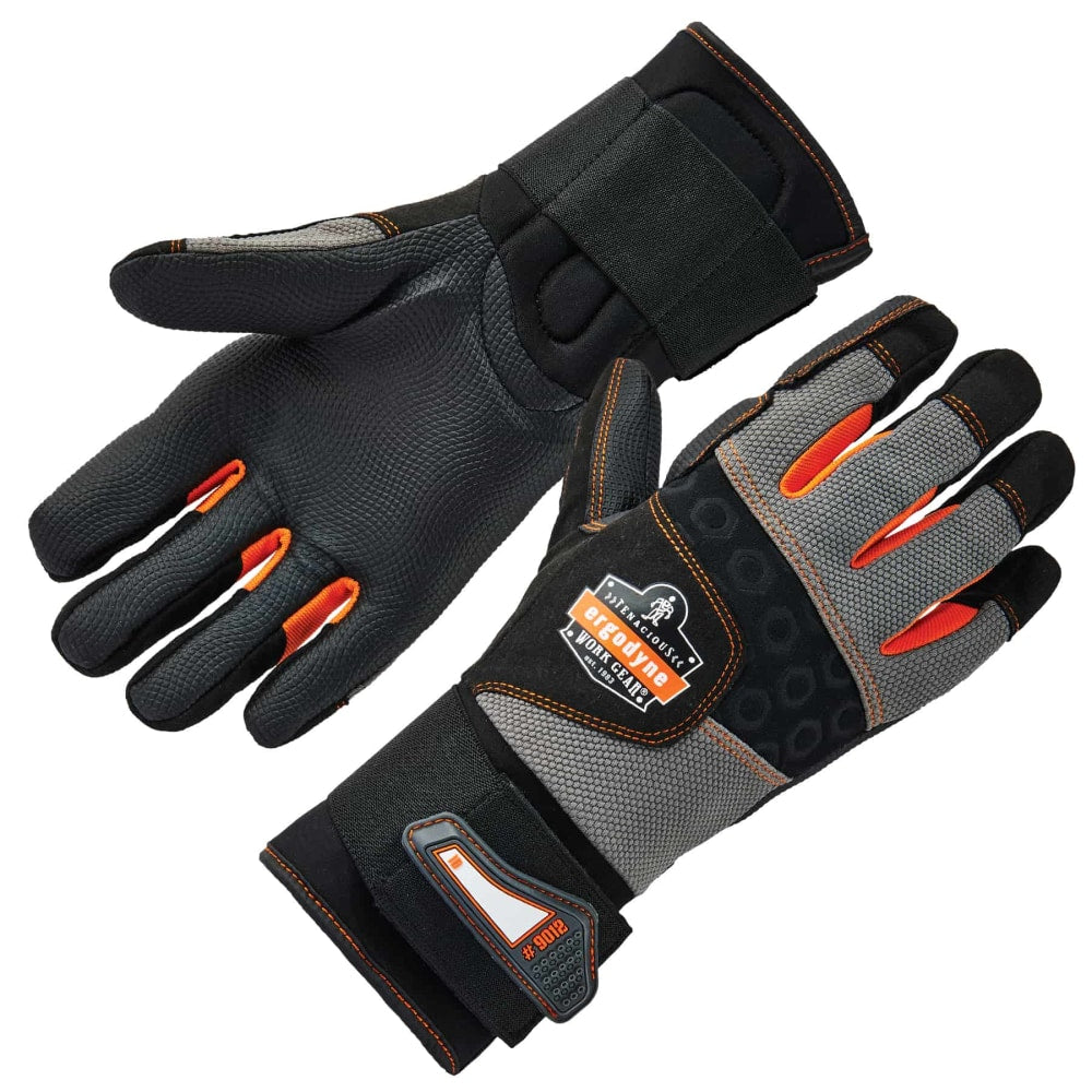 Ergodyne ProFlex 9012 Certified Anti-Vibration Gloves With Wrist Support, Small, Black