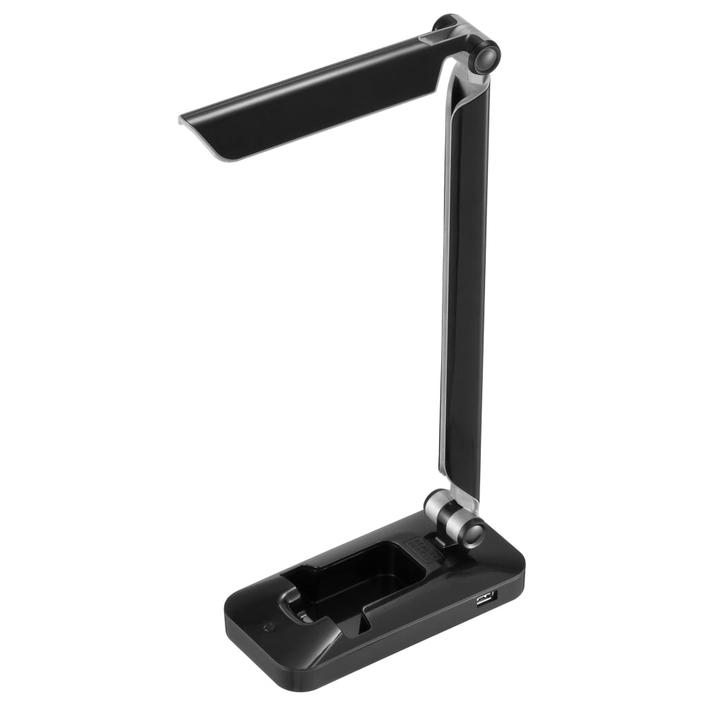 BLACK+DECKER PureOptics Verve Folding LED Desk Lamp, Adjustable, 16inH, Black