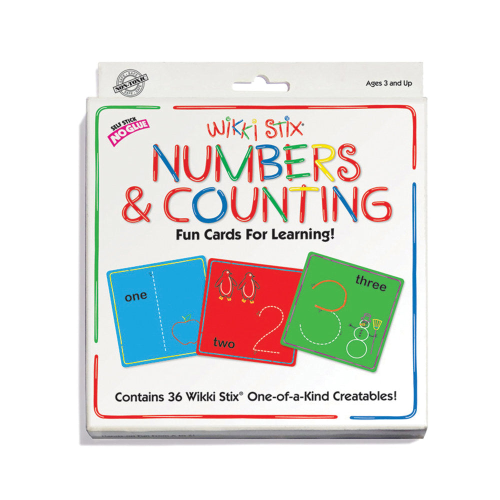 Wikki Stix Numbers And Counting Cards Sets, Pack Of 2 Sets