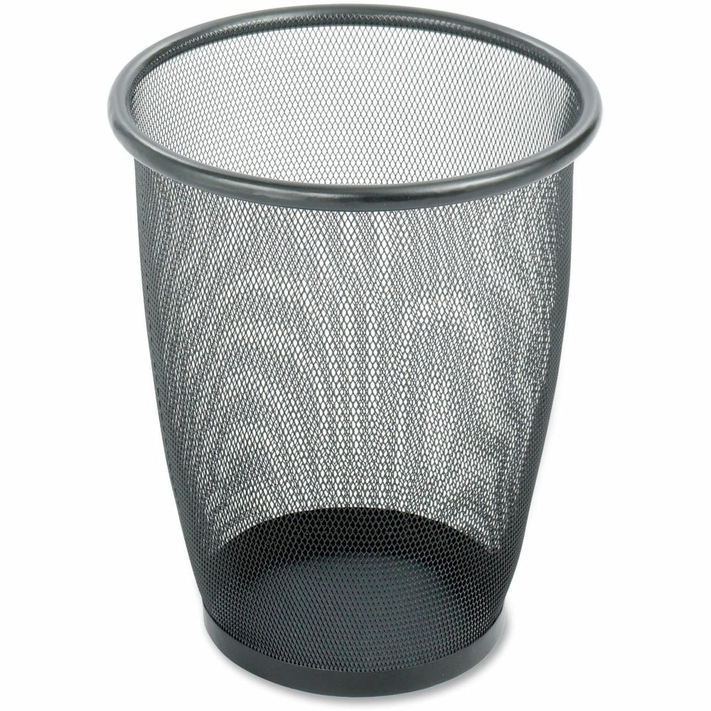 Safco Mesh Wastebasket, 5 Gallons, Black