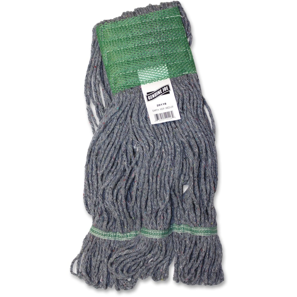 Genuine Joe 5in Headband Earth Mop Refill - Polyester Fiber