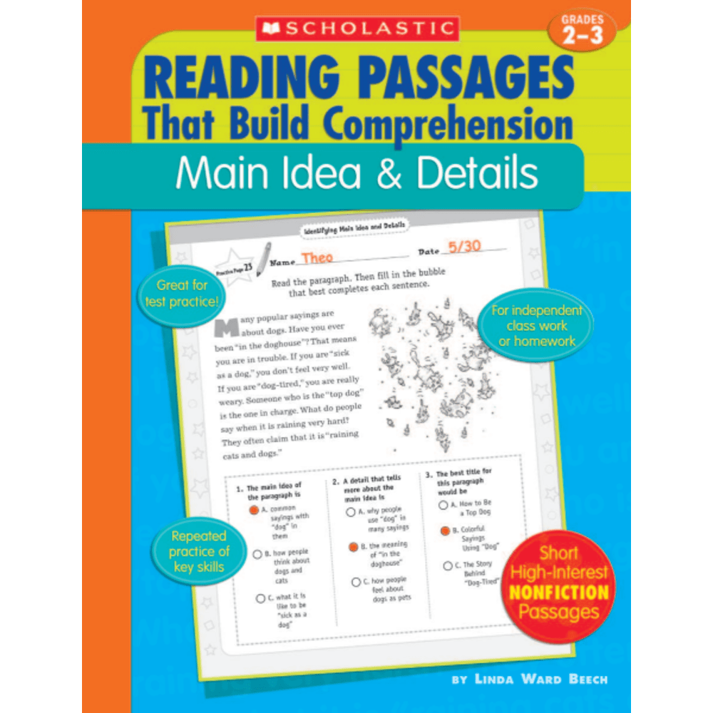 Scholastic Comprehension - Main Idea - Grades 2-3