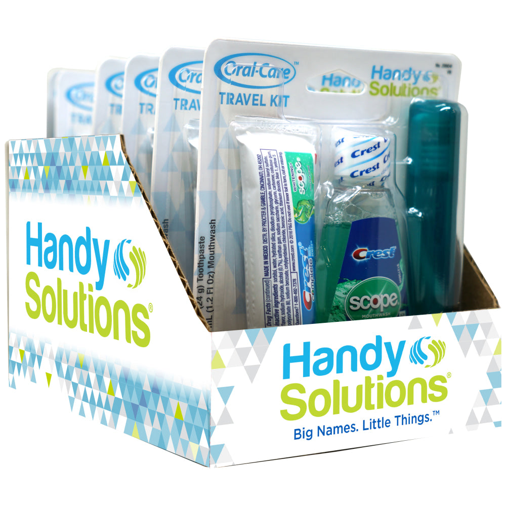 Handy Solutions Oral Care 3-Piece Kits, Case Of 8 Kits