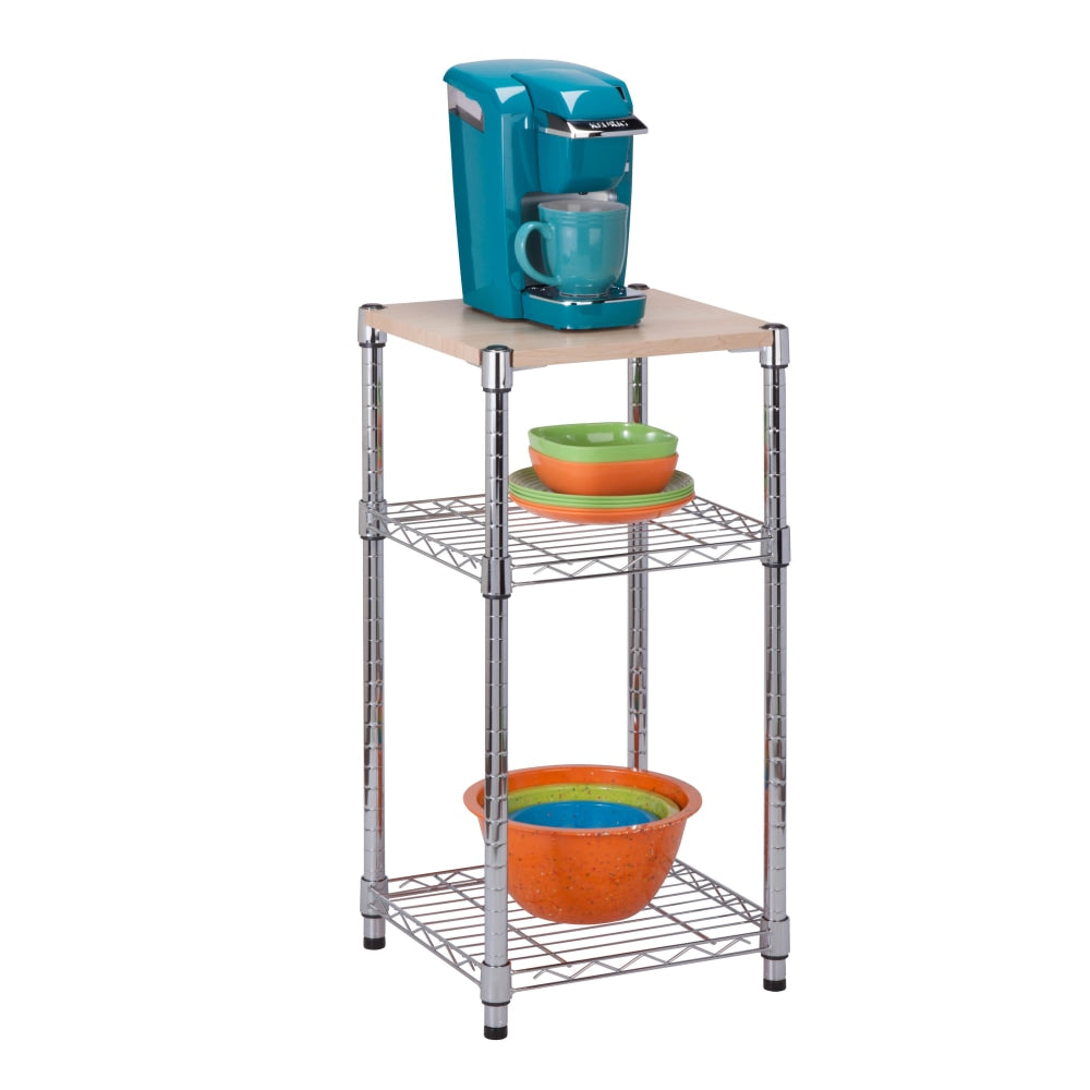 Honey-Can-Do Urban Steel Adjustable NSF 3-Tier Shelving Unit, Chrome