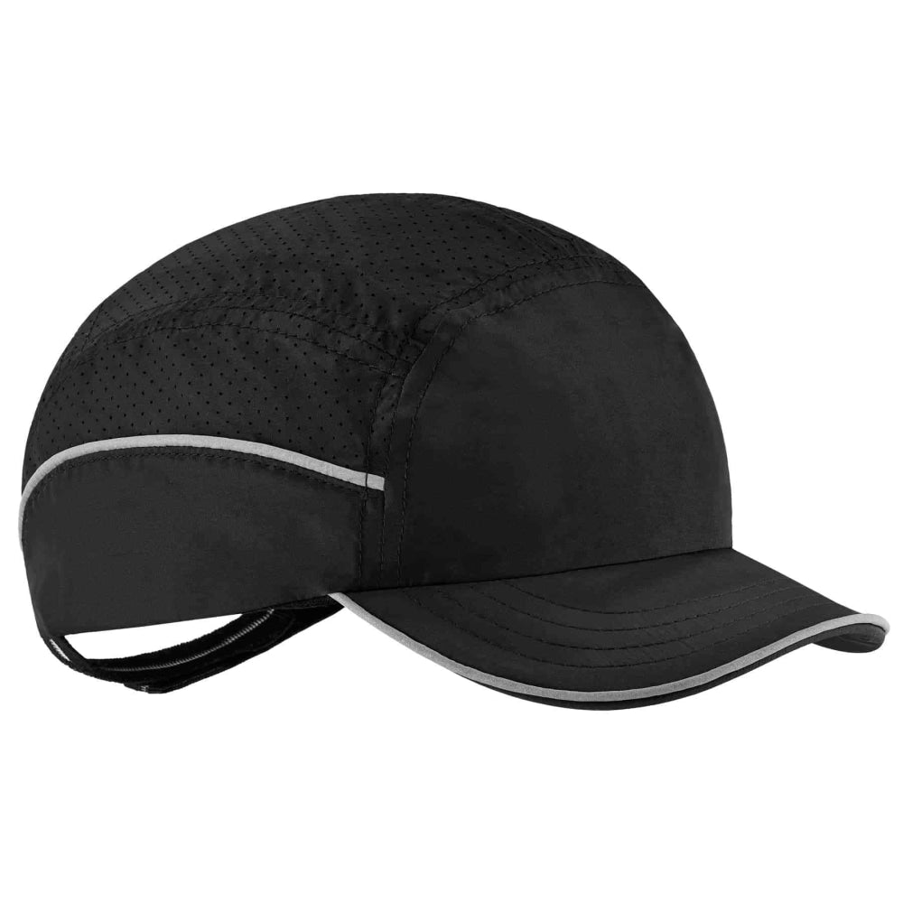 Ergodyne Skullerz 8955 Lightweight Bump Cap Hat, Short Brim, Black