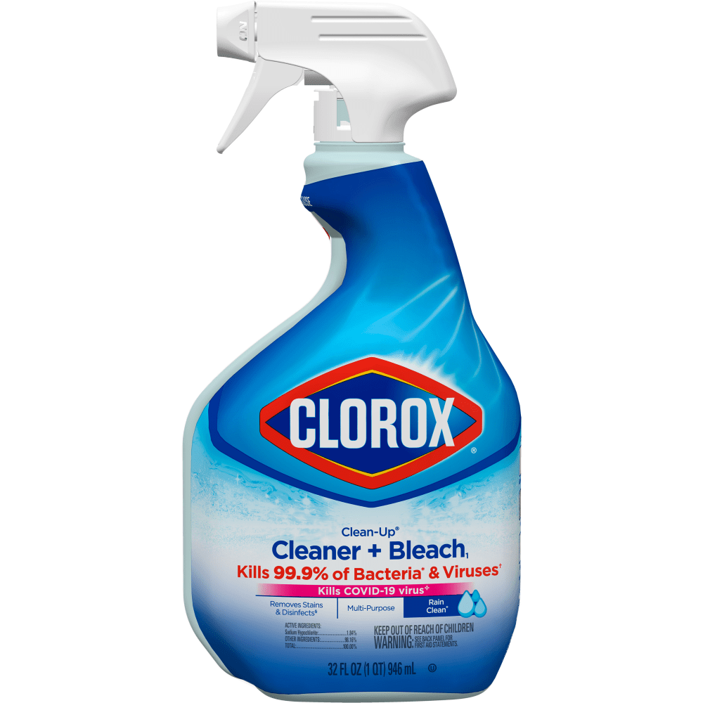 Clorox Clean-Up All Purpose Cleaner with Bleach, Spray Bottle, Rain Clean, 32 Fluid Ounces, Pack of 9 (30197)