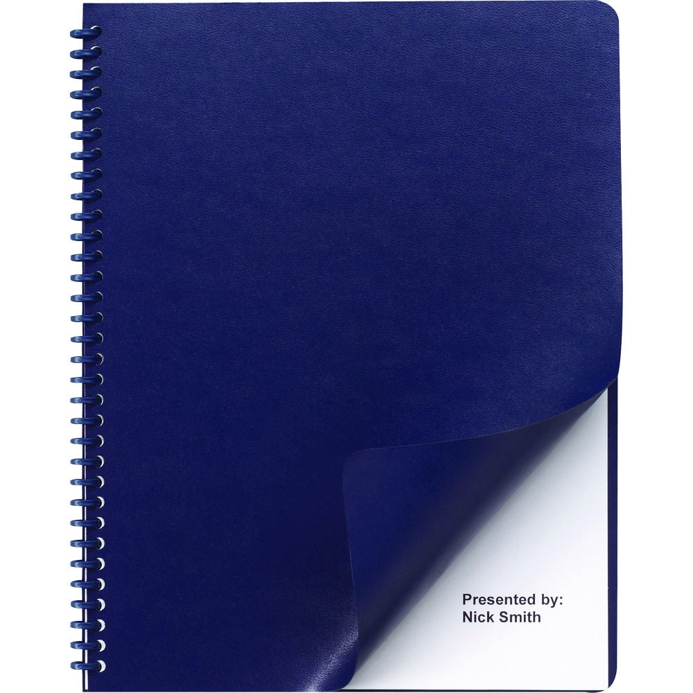 GBC Square Corner Binding Covers, 8 1/2ft x 11in, Navy, Box Of 200