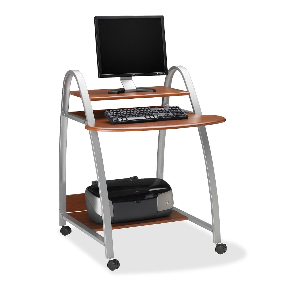 Mayline Arch Computer Cart Workstation, 39inH x 28-1/2inW x 31-1/2inD, Medium Cherry