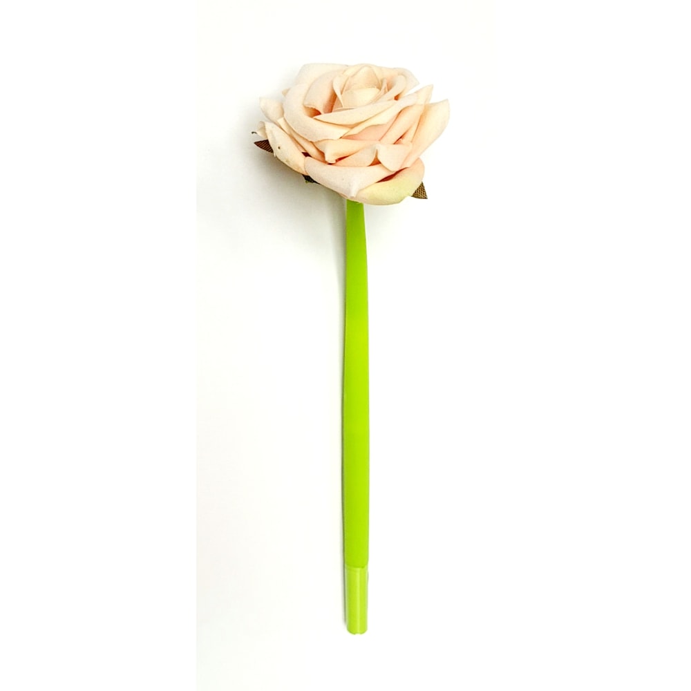 Flower Gel Pen, Fine Tip, 0.7mm, Black Ink, Lime Green Barrel