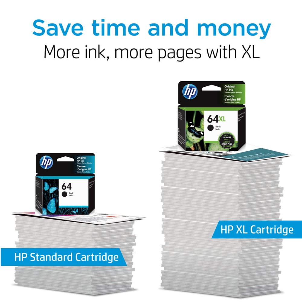 HP 64XL Black High-Yield Ink Cartridge, N9J92AN