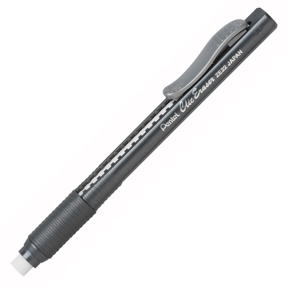 Pentel Clic Erasers, Black Barrel, Pack Of 4