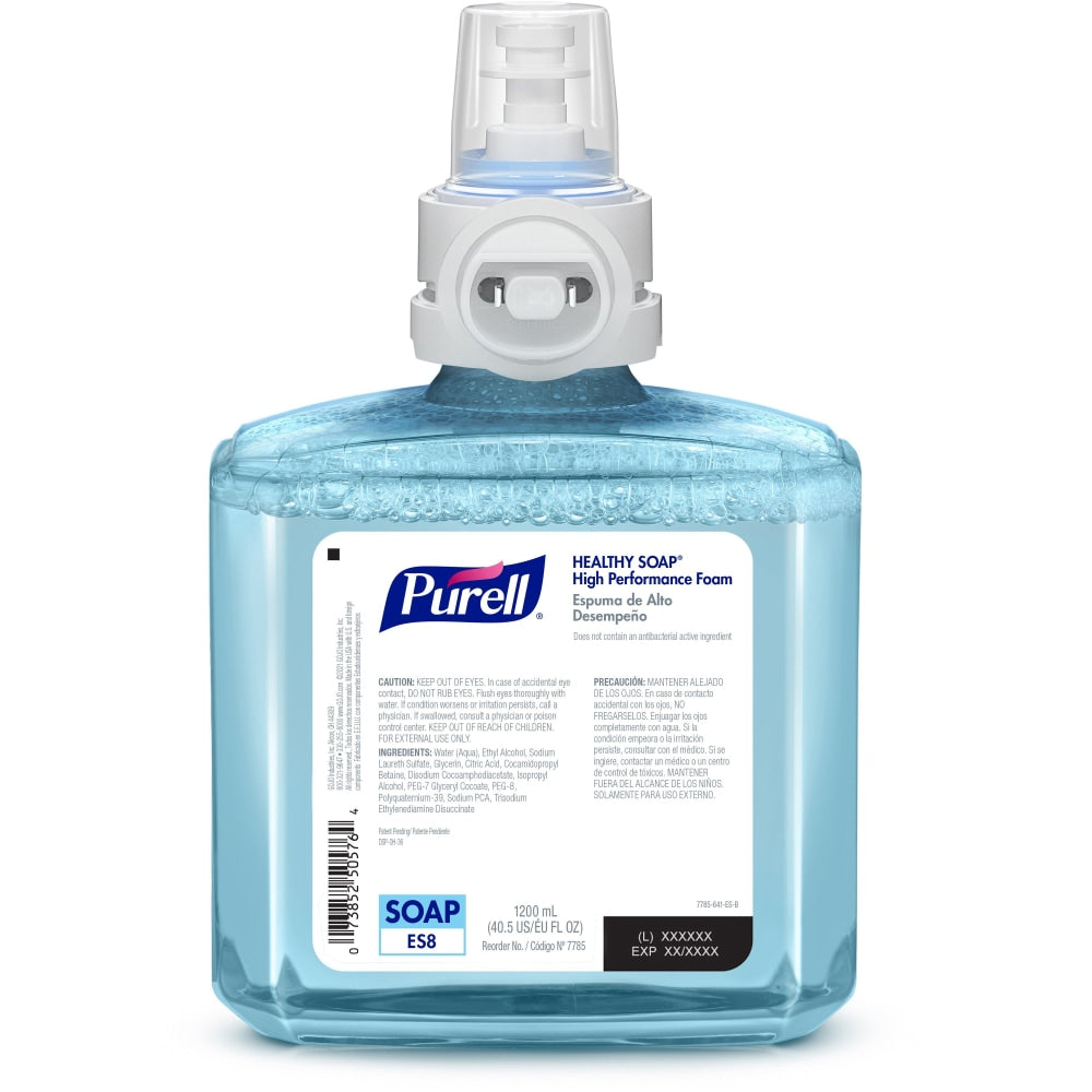 Purell Brand High Performance HEALTHY SOAP Foam ES8 Refills, Fragrance Free, 40.6 Oz, Pack Of 2 Refills