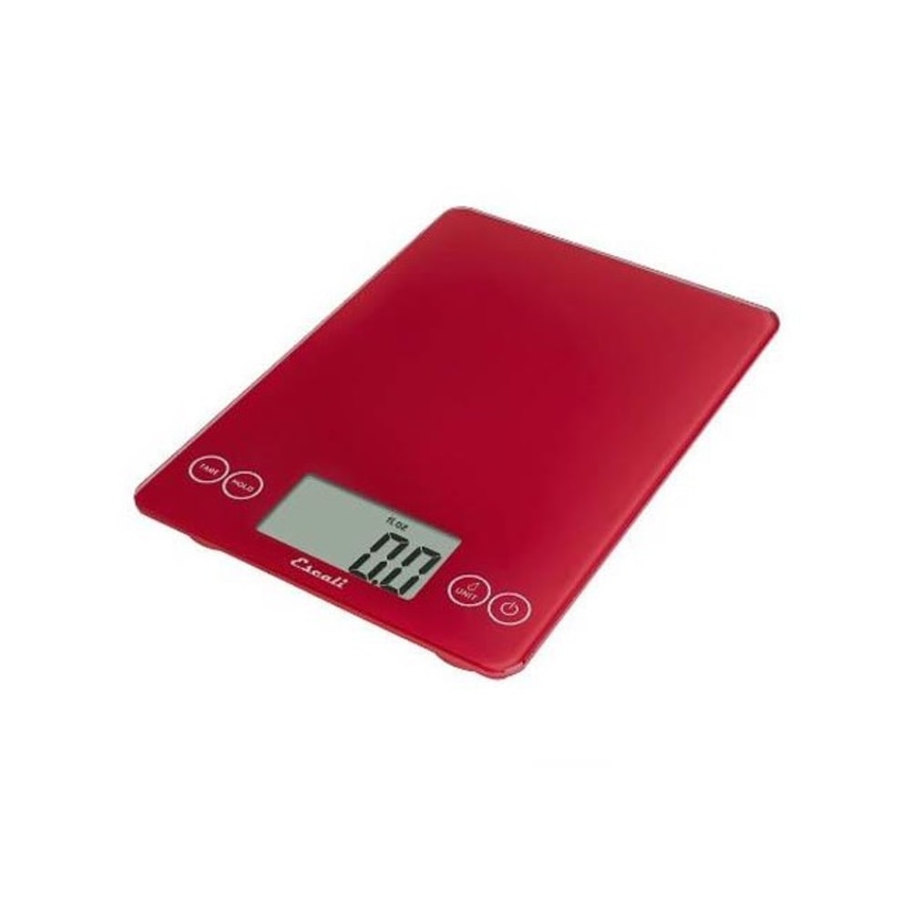 Escali Arti Glass Digital Scale, 15 Lb, Red