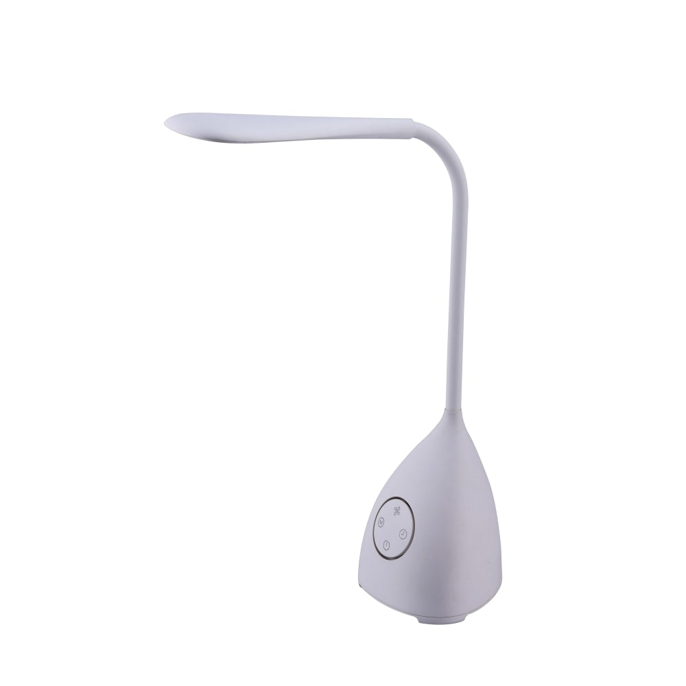 Bostitch Office Fan LED Desk Lamp, 14-1/2inH, White