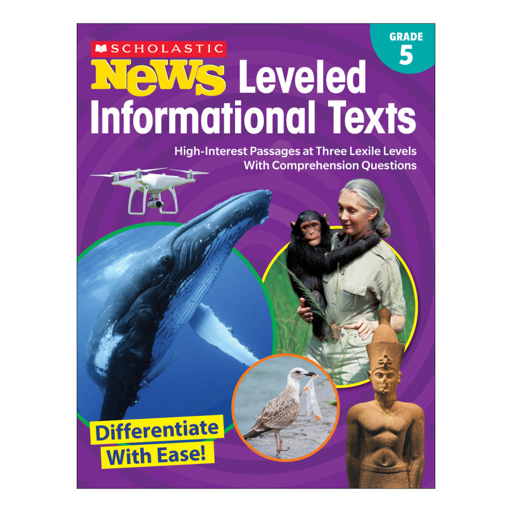 Scholastic News Leveled Informational Texts Activity Book, 5th Grade