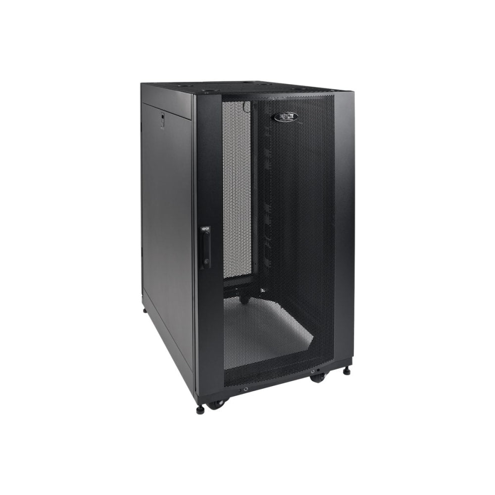 Tripp Lite 25U Rack Enclosure Server Networking Cabinet Shallow Depth - For A/V Equipment - 25U Rack Height27in Rack Depth - Floor Standing - Black - Steel - 3000 lb Maximum Weight Capacity