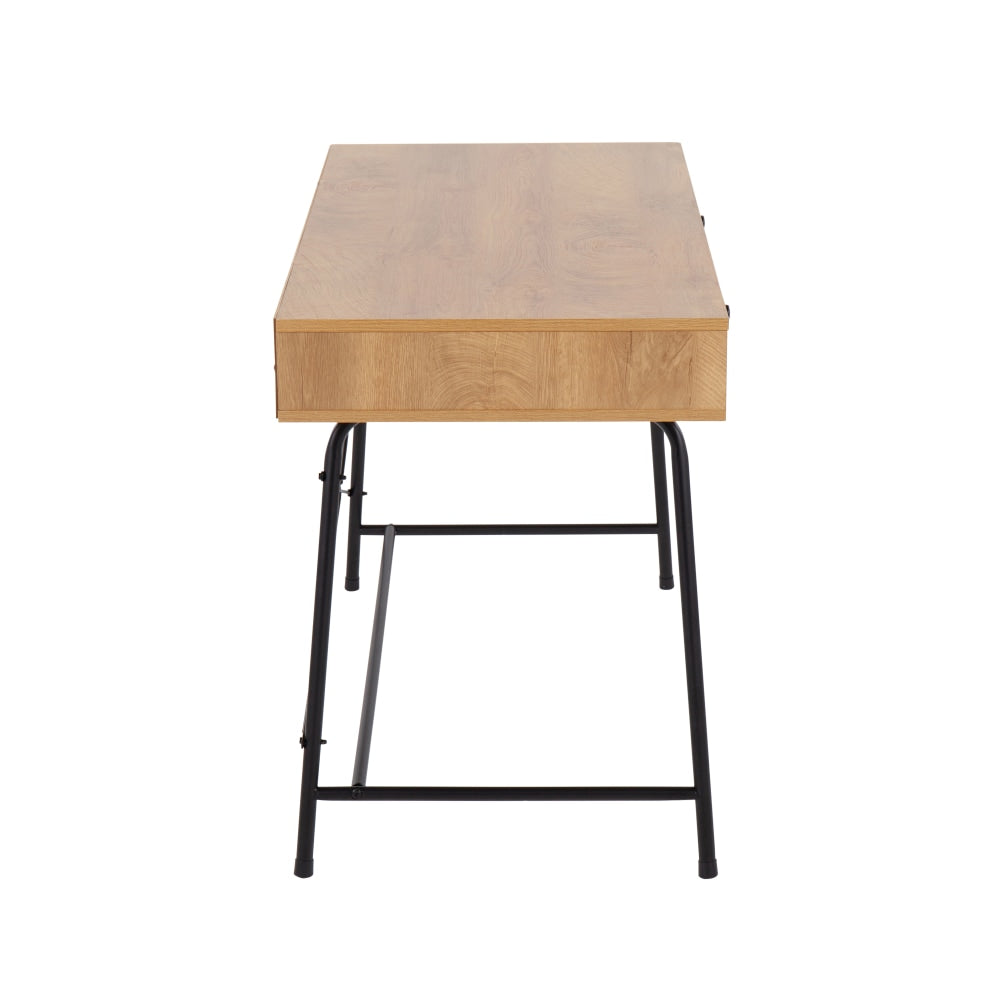 LumiSource Casper 44inW Industrial Writing Desk, Brown/Black