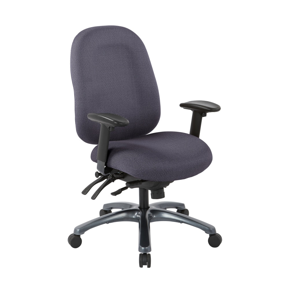 Office Star Multi-Function High-Back Fabric Task Chair, Jet