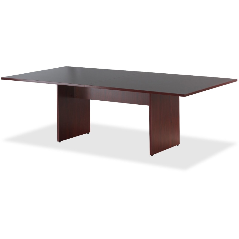 Lorell Essentials Laminate Rectangular Conference Table, 2-Piece, 29-1/2inH x 72inW x 36inD, Mahogany