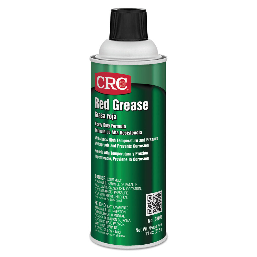 CRC Red Grease, 16 Oz Aerosol Cans, Pack Of 12 Cans