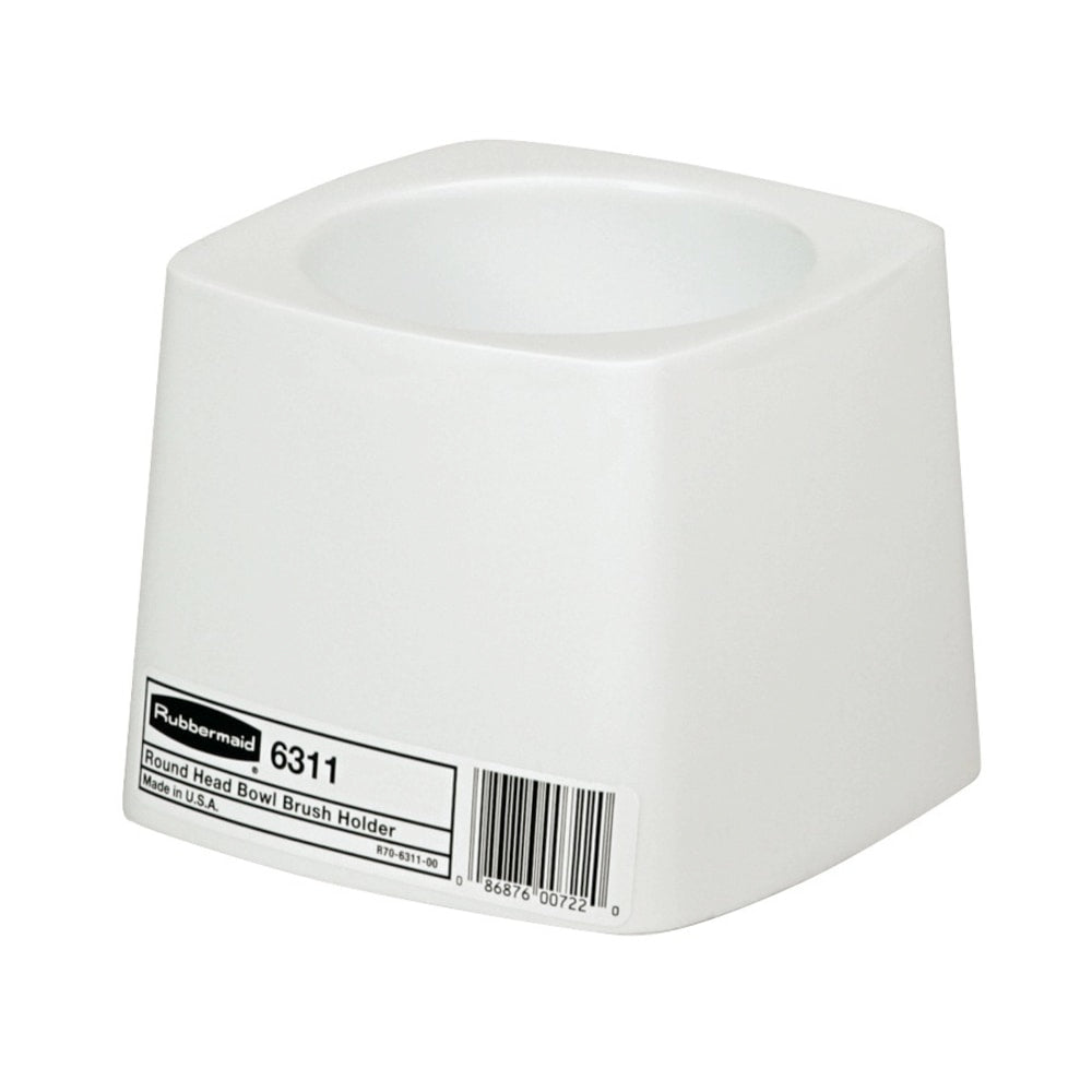 Rubbermaid Commercial-Grade Toilet Bowl Brush Holder, 5in Diameter, White