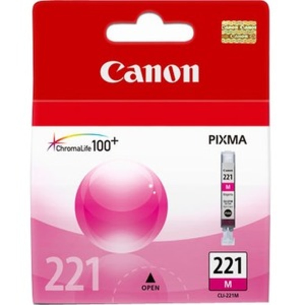 Canon CLI-221M ChromaLife 100+ Magenta Ink Tank, 2948B001