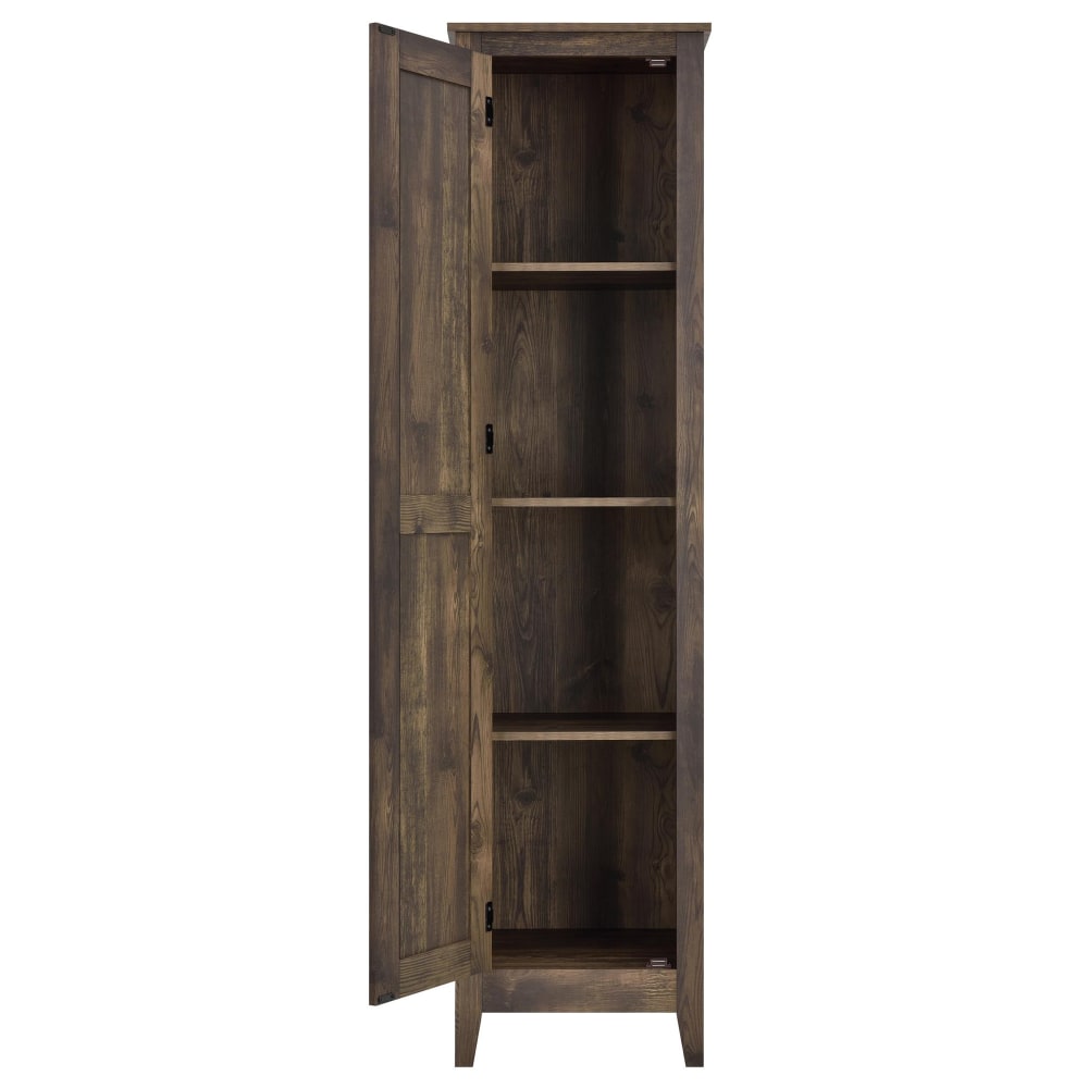 Ameriwood Home Farmington 18in Wide Storage Cabinet, 4 Shelves, Rustic Woodgrain