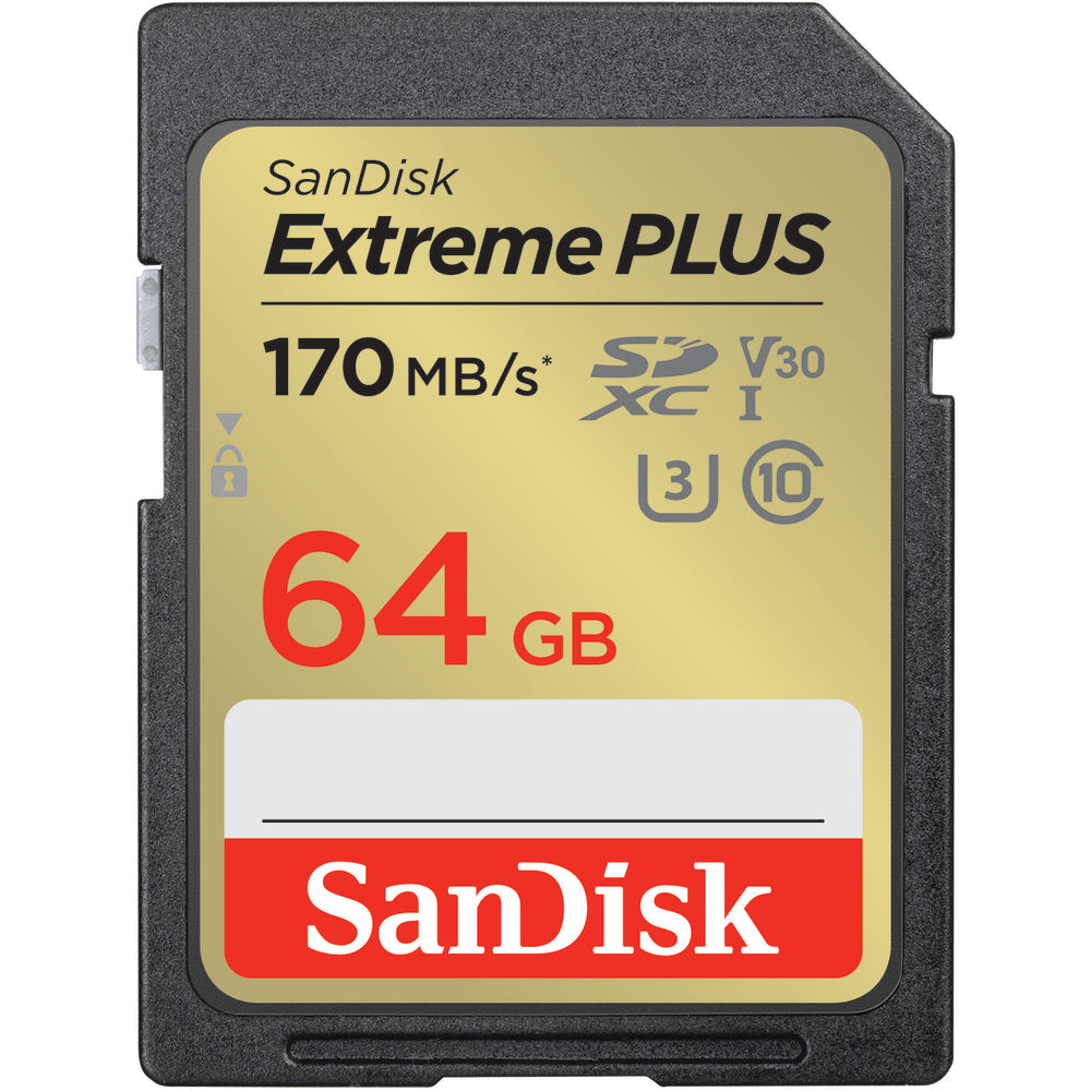 SanDisk Extreme PLUS SDXC UHS-I card, 64GB