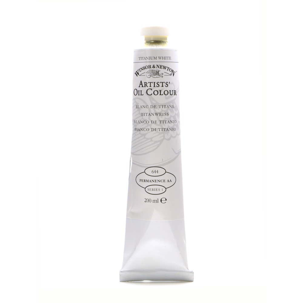 Winsor & Newton Artists Oil Colors, 200 mL, Titanium White, 644