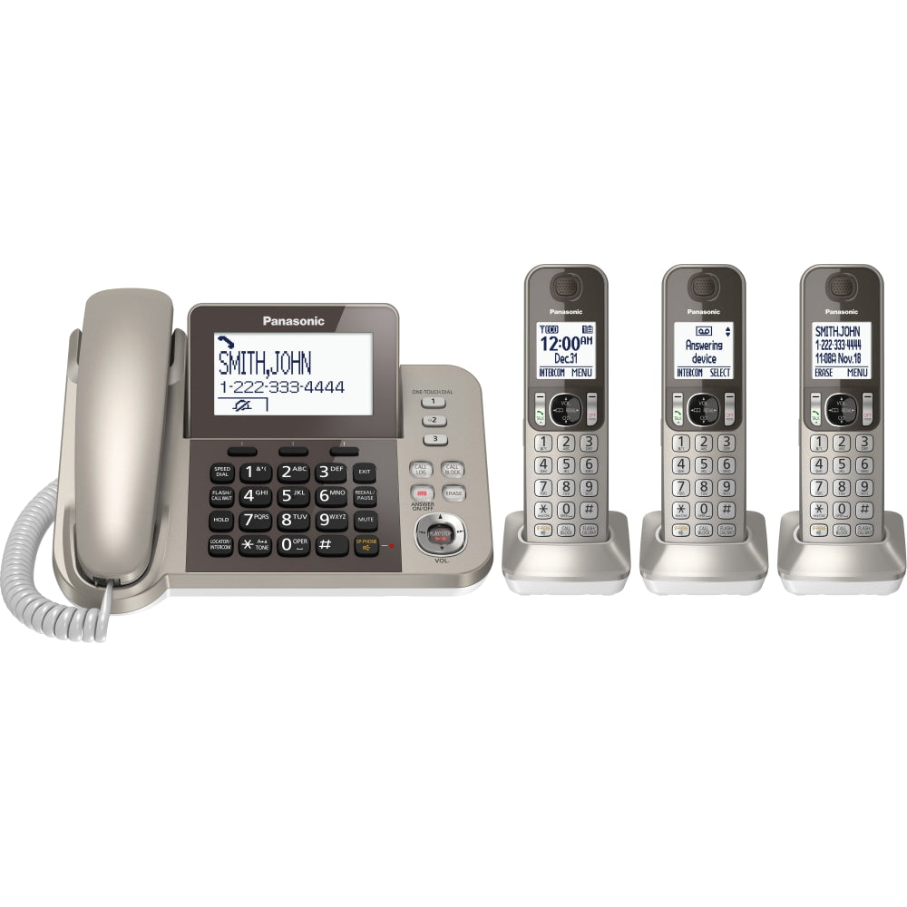 Panasonic DECT 6.0 Expandable Cordless Phone With Digital Answering Machine, KX-TGF353N