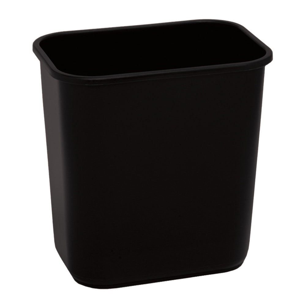 Highmark Wastebasket, 3.25 Gallons, 12-1/4inH x 8-1/2inW x 12inD, Black