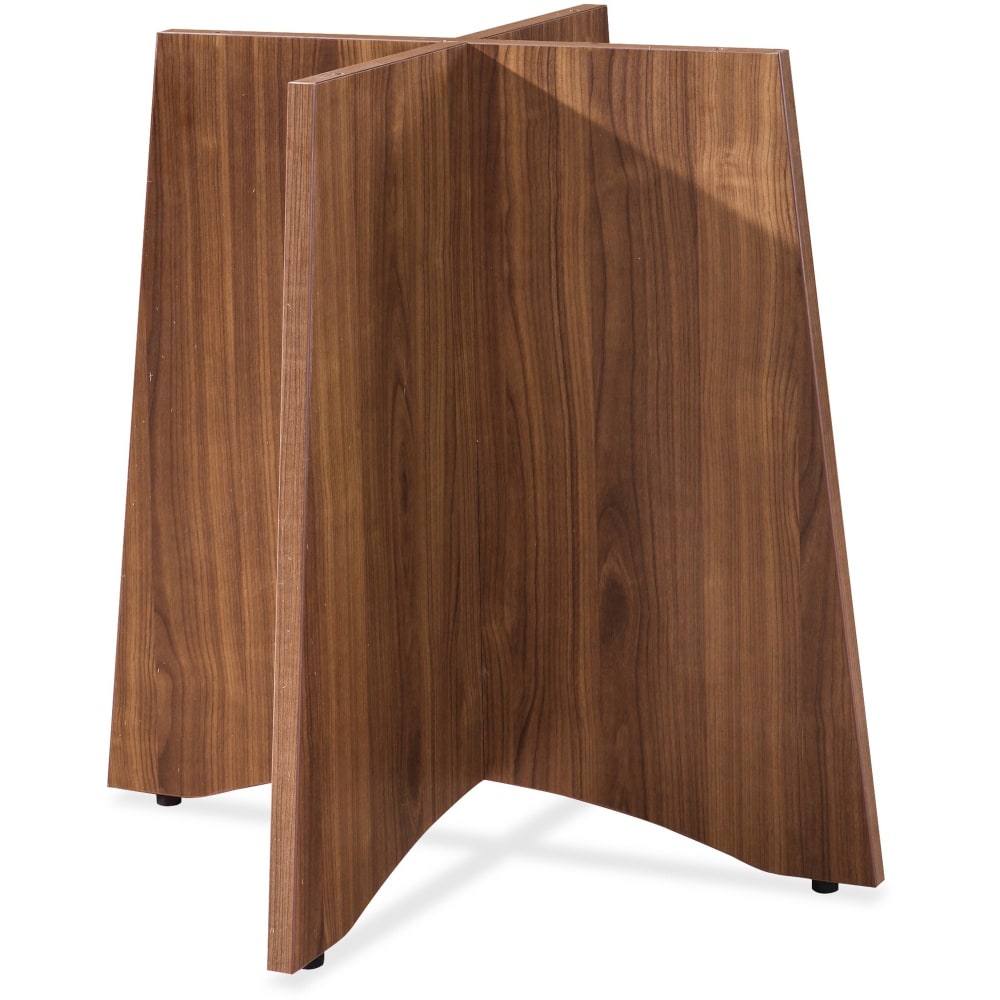 Lorell Essentials Series Laminate Round Table Base, 28-1/2inH x 29-1/2inW x 29-1/2inD, Walnut