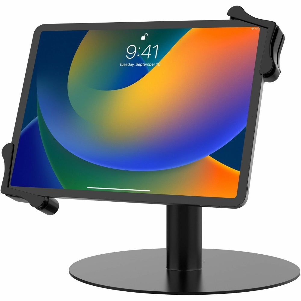 CTA Digital Universal Grip Kiosk Stand for Tablets - Up to 13in Screen Support - Metal, Rubber - Black