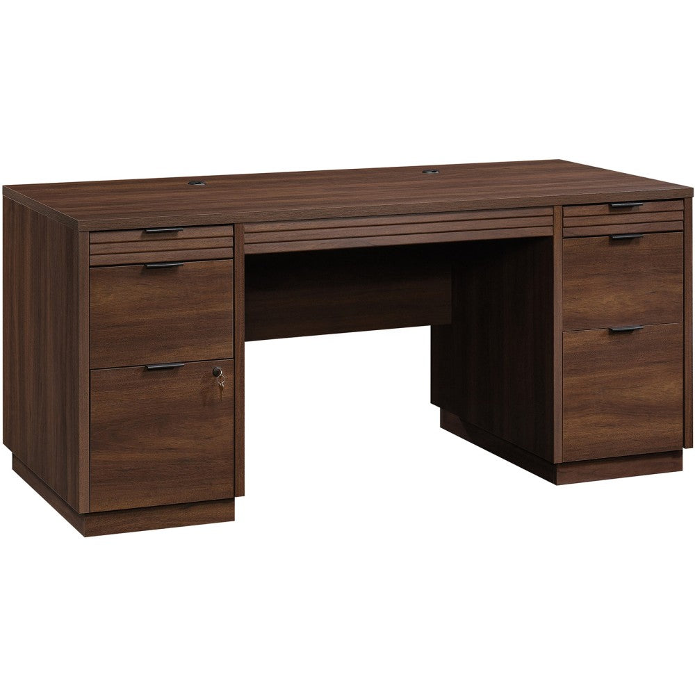 Sauder Englewood 66inW Executive Computer Desk, Spiced Mahogany