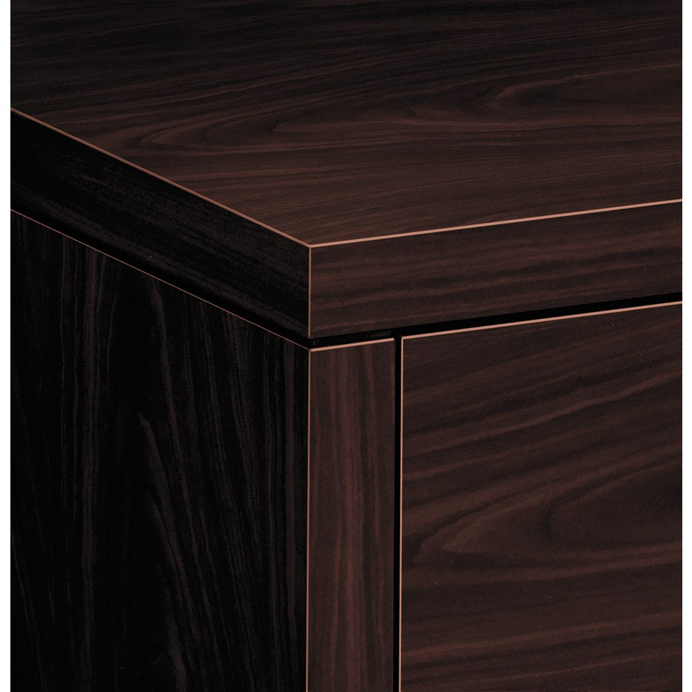 HON 10500 72inW Double-Pedestal Computer Desk, Mahogany