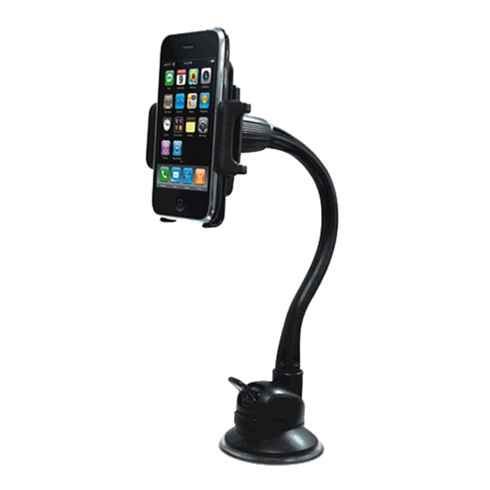 Macally mGRIP Automobile Suction Cup Holder Mount, 3-1/4inH x 4-13/16inW x 8-5/16inD, Black