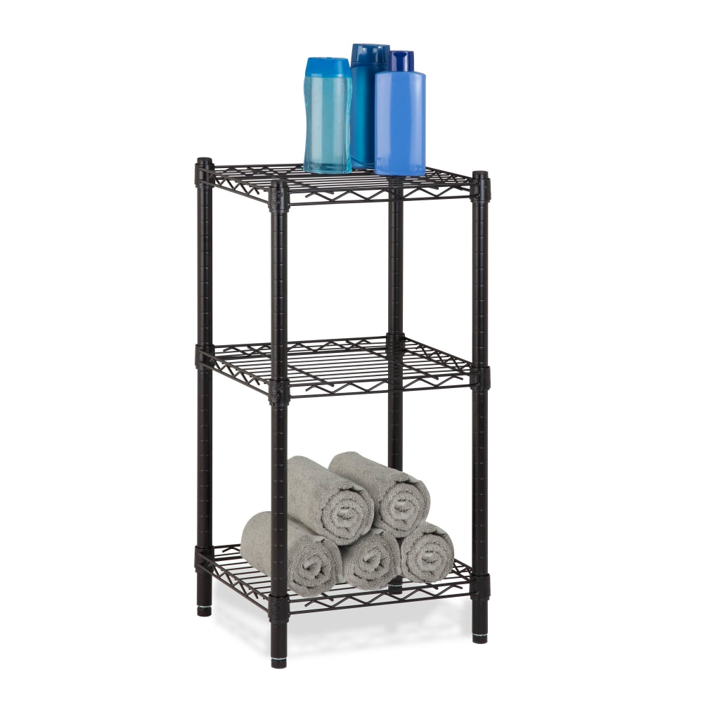 Honey-Can-Do Urban Steel Adjustable Storage Shelving Unit, 3-Tiers, Black