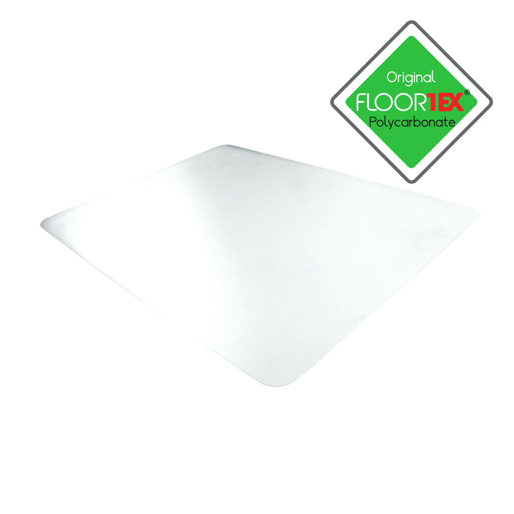 Floortex Desktex Polycarbonate Rectangular Desk Pads, 19in x 24in, Clear, Pack Of 2