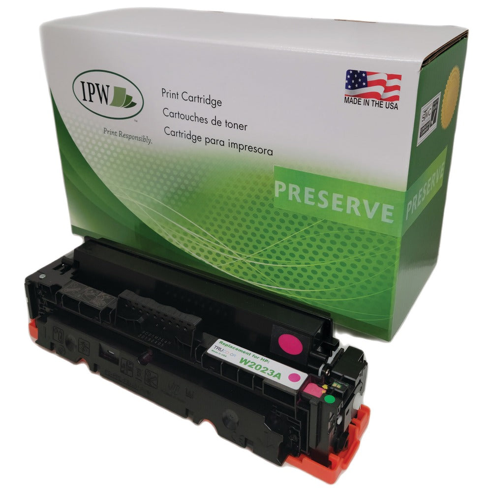 IPW Preserve Remanufactured Magenta Toner Cartridge Replacement For HP W2023A, W2023AR-ODP