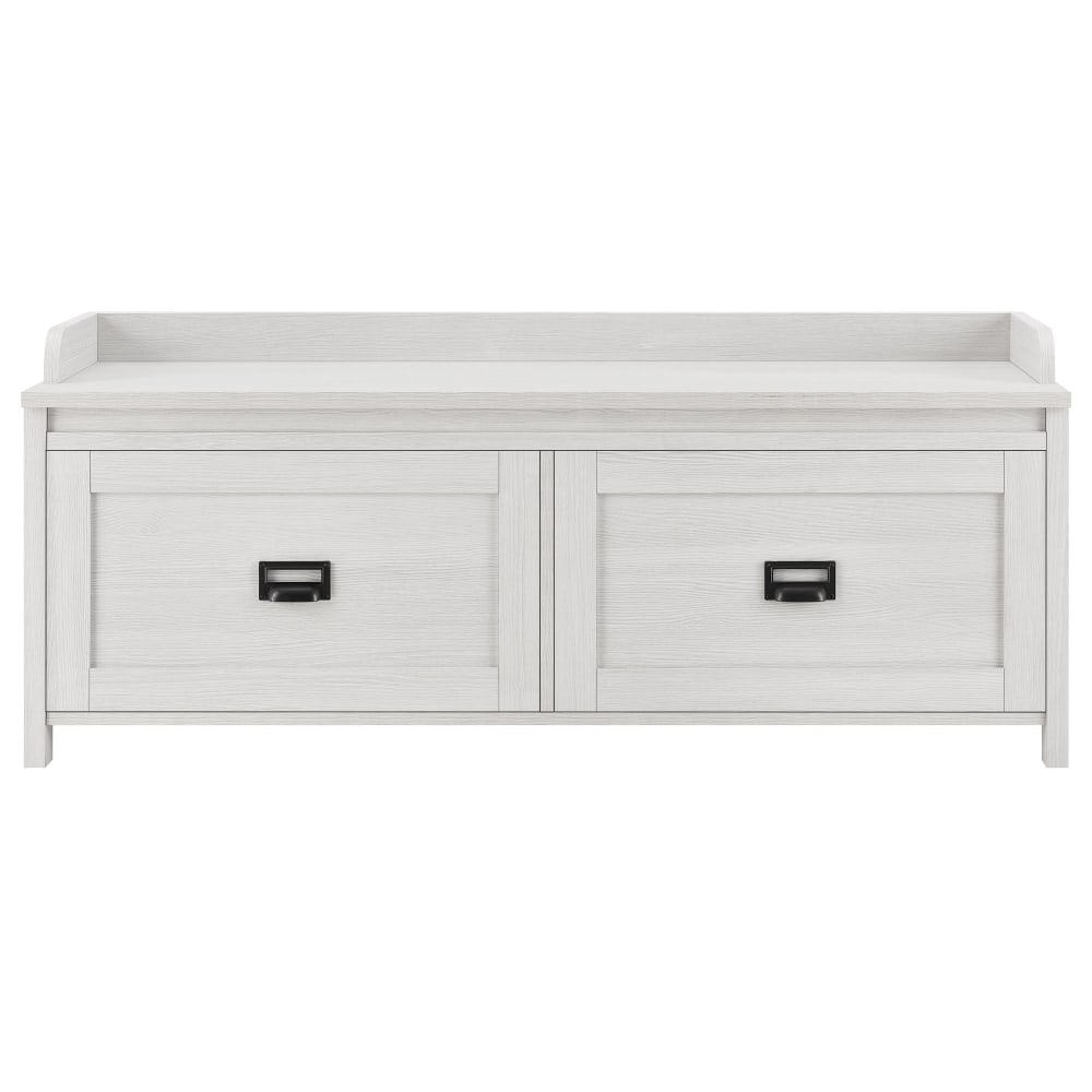 Ameriwood Home Farmington Entryway Storage Bench, 2 Drawers, Ivory Pine