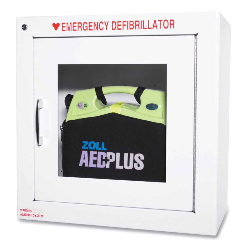 ZOLL AED Wall Cabinet, 17inH x 17inW x 9-1/2inD, White