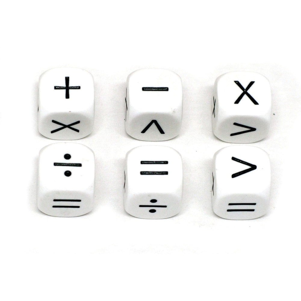 Koplow Games Operators Dice, 5/8in, White, 6 Dice Per Set, Pack Of 6 Sets