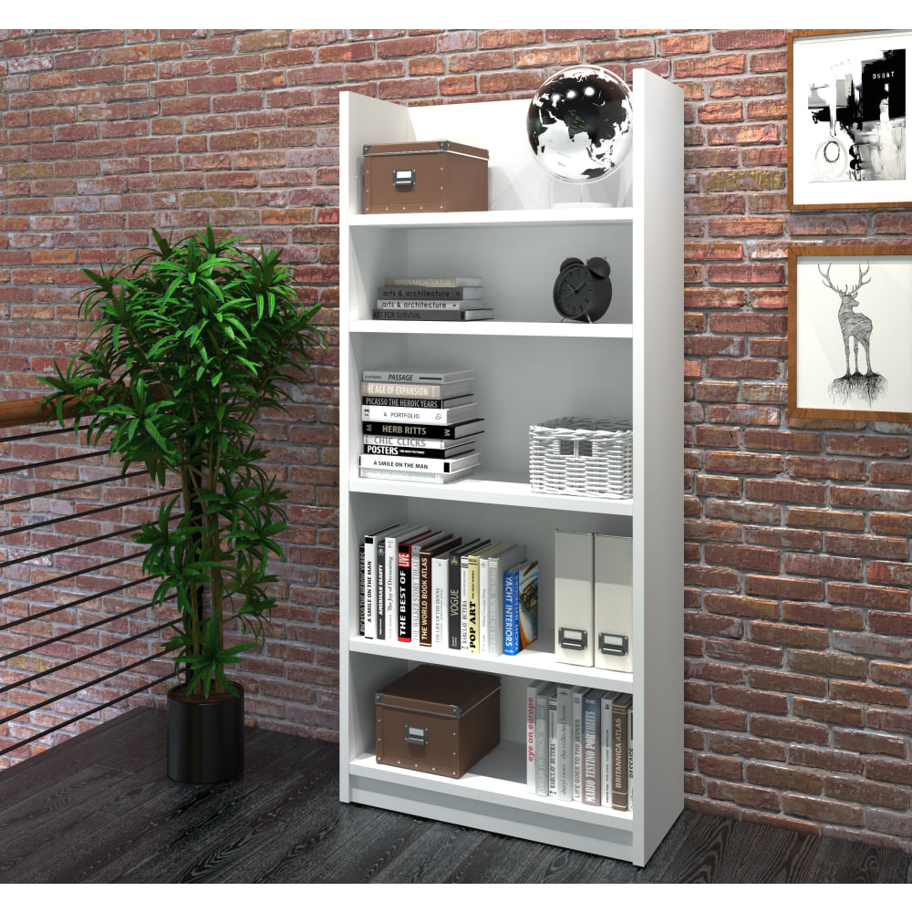 Bestar Pro-Linea 68inH Standard Bookcase, White