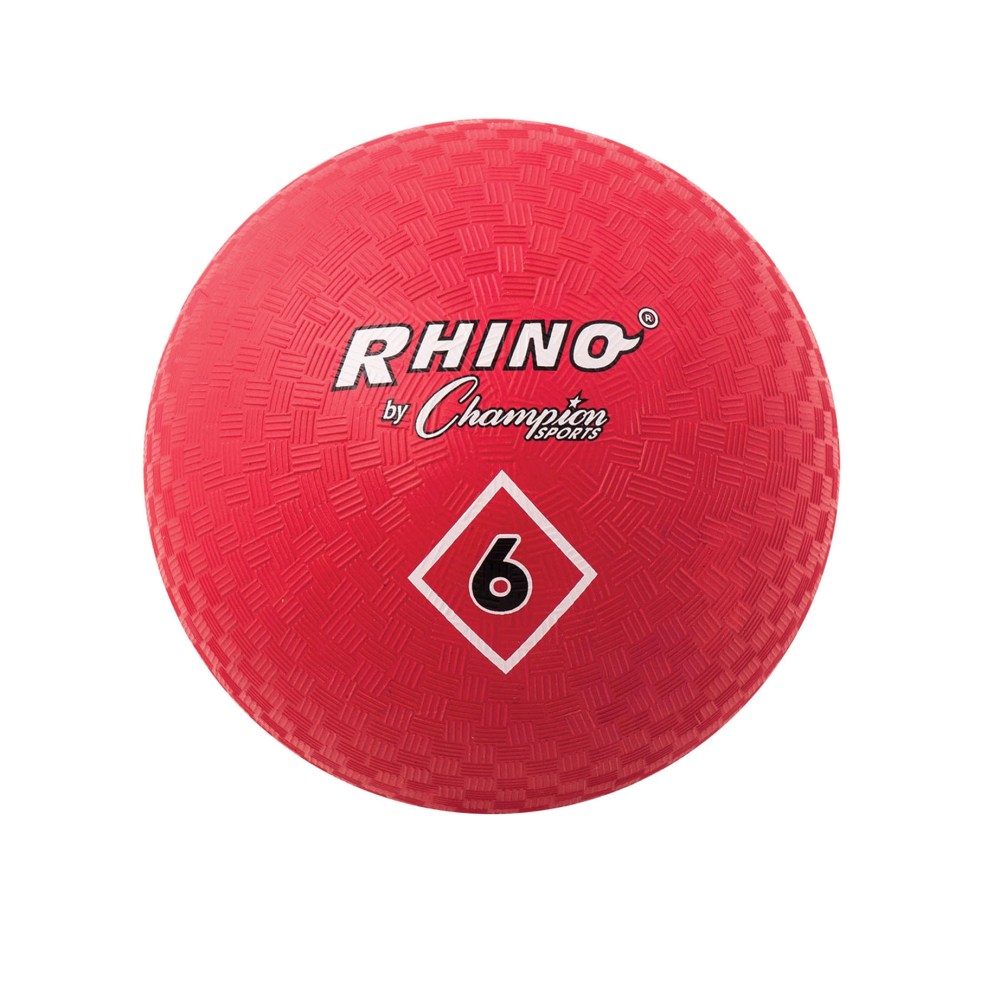 Champion Sports Playground Balls, 6in, Red, Pack Of 3 Balls